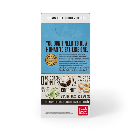 The Honest Kitchen Grain Free Turkey Recipe Dehydrated Dog Food