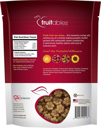 Fruitables Crunchy Pumpkin & Cranberry Dog Treats