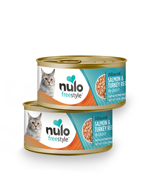 Nulo FreeStyle Minced Salmon & Turkey Recipe in Gravy Cat & Kitten Food