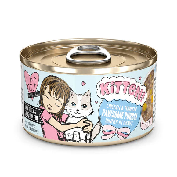 Weruva BFF Kitten! Chicken & Pumpkin Pawsome Purrs! Dinner in Gravy Cat Food