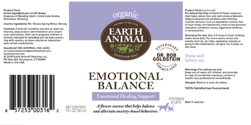 Earth Animal Emotional Balance Flower Essence Natural Remedy