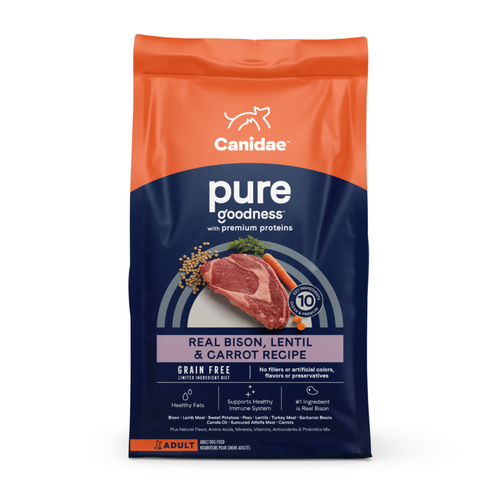 Canidae Grain Free PURE Bison, Lentil & Carrot Recipe Dry Dog Food