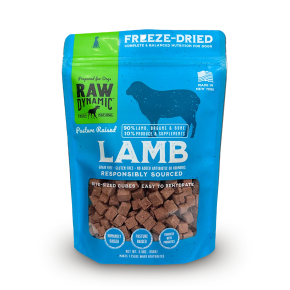 Raw Dynamic Freeze Dried Raw Lamb Fromula for Dogs