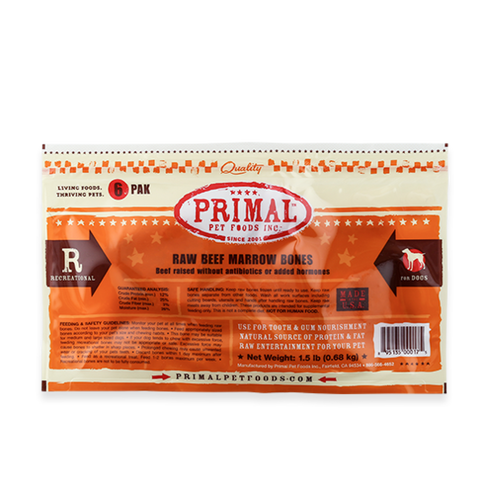 Primal Pet Foods Raw Recreational Beef Marrow Bones