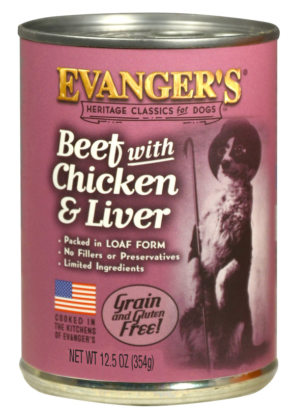 Evanger's Heritage Classic for Dogs Beef with Chicken & Liver