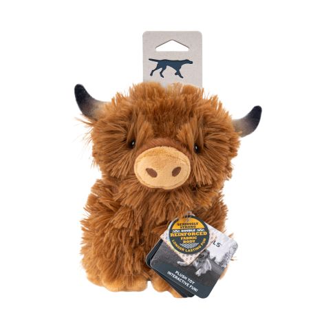 Tall Tails Highland Cow with Squeaker Dog Toy