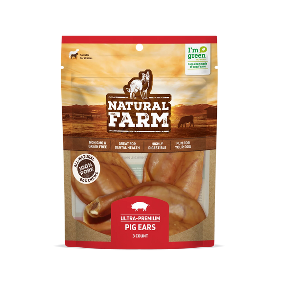 Natural Farm Pig Ears Dog Treats