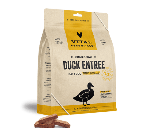 Vital Essentials Frozen Raw Duck Mini Patties Cat Food