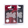 MyFamily Style Pied de Poule Big Red Bone ID Tag
