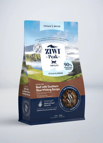 ZIWI® Peak Steam & Dried Beef with Southern Blue Whiting Recipe