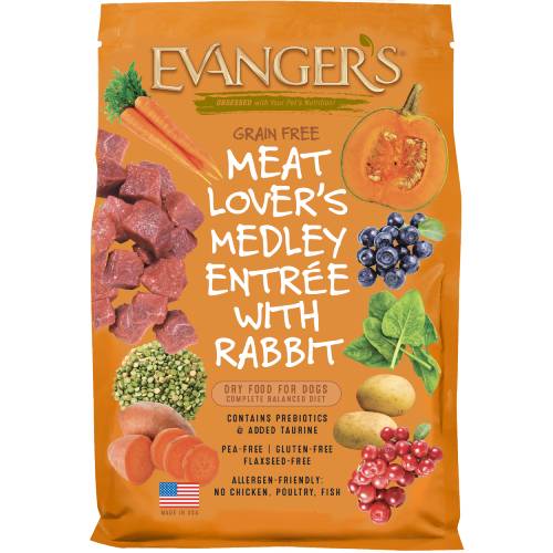 Evanger's Grain-Free Meat Lover’s Medley with Rabbit Dry Dog Food