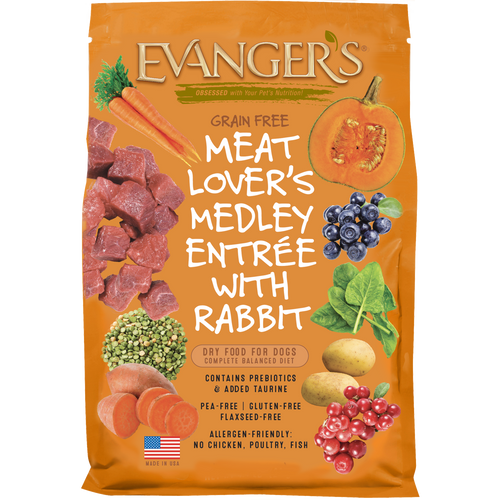 Evanger's Grain-Free Meat Lover’s Medley with Rabbit Dry Dog Food