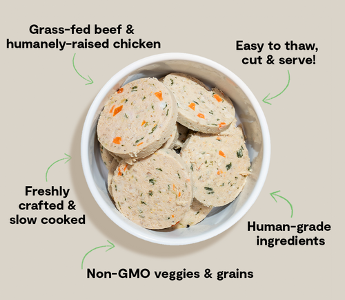 Open Farm Goodbowl Chicken & Grass-Fed Beef Freshly Crafted Roll for Dogs