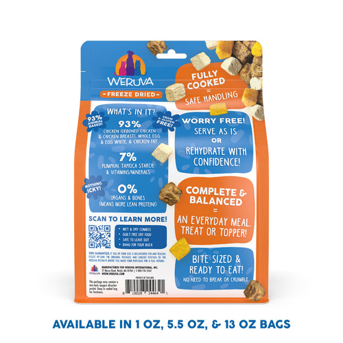 Weruva Feeling Farmy Freeze Dried with Chicken Breast, Egg & Pumpkin Dog Food