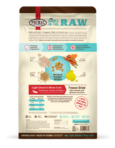Primal Pet Foods Feline Kibble in the Raw Cat Food Chicken & Fish Recipe