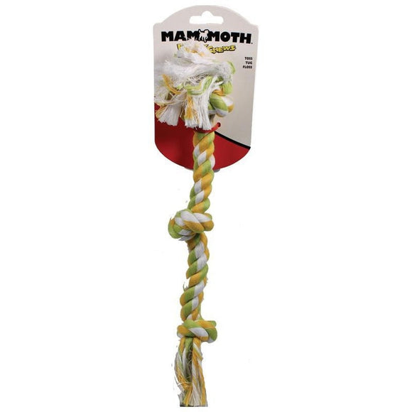 MAMMOTH FLOSSY CHEWS COLOR 3 KNOT ROPE TUG